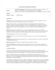Car Lease And Service Agreement Template