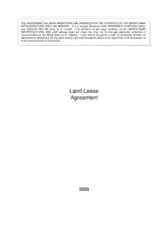 Free Download PDF Books, Land Lease Agreement Template