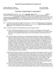 Free Download PDF Books, Property Management Agreement Sample Template