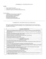 Commercial Construction Loan Agreement Template