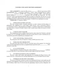 Free Download PDF Books, Construction Joint Venture Agreement Template