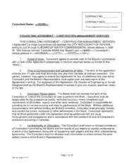 Consulting Agreement Construction Management Services Template