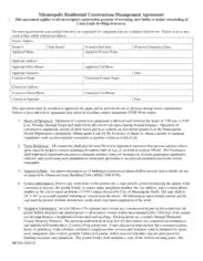 Free Download PDF Books, Minneapolis Residential Construction Management Agreement Template