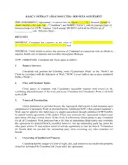Basic Contract and Consulting Services Agreement Template