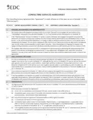Export Consulting Services Agreement Sample Template
