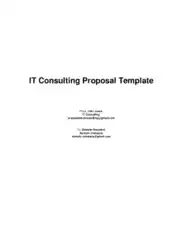 Free Download PDF Books, IT Consulting Proposal Agreement Template