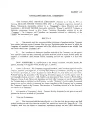 Printable Consulting Services Agreement Sample Template
