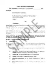 Professional Consulting Services Agreement Sample Template