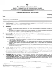 Agreement for Early Lease Termination Template