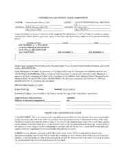 Commercial Equipment Lease Agreement Template