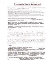 Lease Agreement for Business Property Template