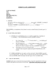 Free Download PDF Books, Standard Horse Lease Agreement Template