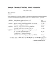 Free Download PDF Books, Sample Attorneys Monthly Billing Statement Template