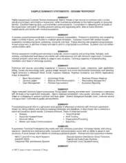Free Download PDF Books, Summary Statement Resume Workshop Template