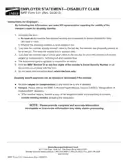 Employer Statement For Disability Claims Template