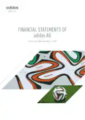 Financial Statement of Adidas AG Template