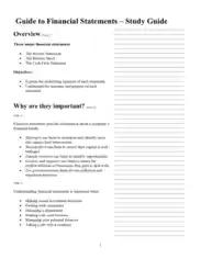 Free Download PDF Books, Guide to Financial Statement Study Guide Template