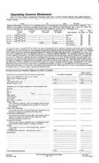 Operating Income Statement Template