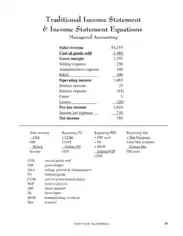 Free Download PDF Books, Traditional Income Statement and Income Statement Equations Template