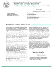 Free Download PDF Books, Your Social Security Statement Template