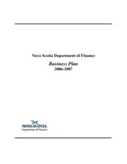 Free Download PDF Books, Nova Scotia Department of Finance Business Plan Template