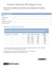 Financial Request Statement Form Template