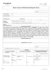 Bank Account Statement Request Template
