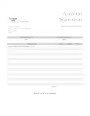 Free Download PDF Books, Company Account Statement Template
