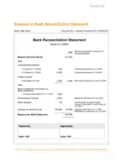 Free Download PDF Books, Example of Bank Reconciliation Statement Template