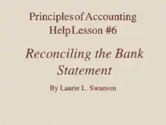 Reconciling the Bank Statement Template