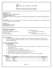 Information Sheet for Product Safety Template