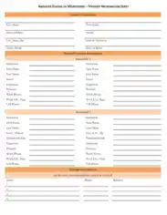 Free Download PDF Books, Student Information Sheet Template