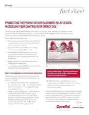 Customer Privacy Fact Sheet Template