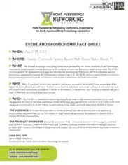 Event Sponsorship Fact Sheet Template