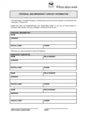 Information Sheet for Emergency Contact Template