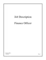 Free Download PDF Books, Finance Job Desciption for Resume Finance Template
