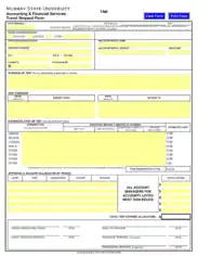 Financial Services Travel Request Form Finance Template