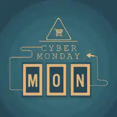 Cyber Monday Sales Banner Computer Mouse Arrow Icon Free Vector
