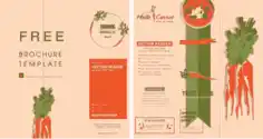 Free Download PDF Books, Organic Food Brochure Carrot Theme Colorful Classic Decor Free Vector