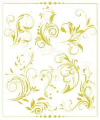 Free Download PDF Books, Decorative Background Flat Classical Green Curves Decor Free Vector