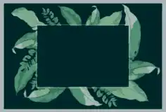 Nature Text Box Background Green Leaves Dark Retro Free Vector