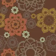 Floral Decor Background Classical Flat Design Free Vector