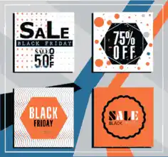 Free Download PDF Books, Black Friday Backgrounds Colorful Modern Illusion Decor Free Vector