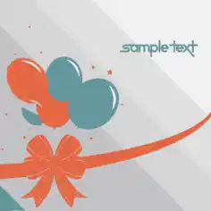 Card Background Colorful Balloon Ribbons Decoration Free Vector