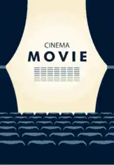 Free Download PDF Books, Cinema Movie Background Empty Seats Stage Decoration Free Vector