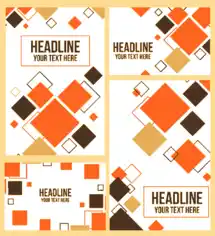 Document Cover Background Modern Multicolored Squares Decor Free Vector