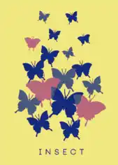 Free Download PDF Books, Butterflies Background Multicolored Flat Ornament Free Vector