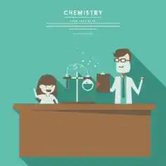 Free Download PDF Books, Chemistry Experiment Background Human Icon Webpage Style Design Free Vector