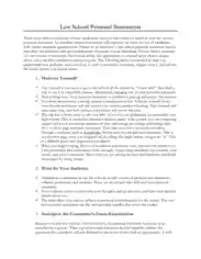 Law School Personal Statement Format Template