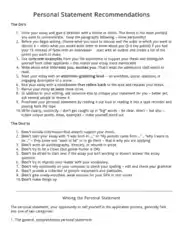 Personal Statement Recmendations Template